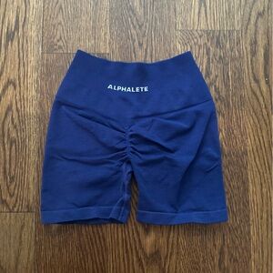 Alphalete Women's Deep Blue Bike Shorts